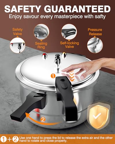 14Qt Aluminum Pressure Cooker w (14.8 Quarts)