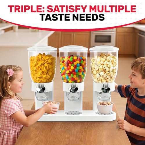 Triple Cereal Dispenser Countertop 2L (Triple 6L White)