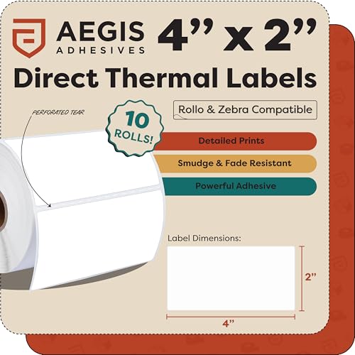 4" X 2" Direct Thermal Labels (4" X 2")