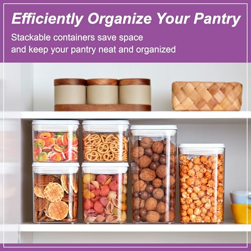 Carol - 96-Ounce Acrylic Canister (Set of 3), Plastic Airtight Food Container, Stackable for Pantry Storage, BPA-Free and Shatter-Proof, Perfect for Home and Commercial Use (96 oz (3-Pack))