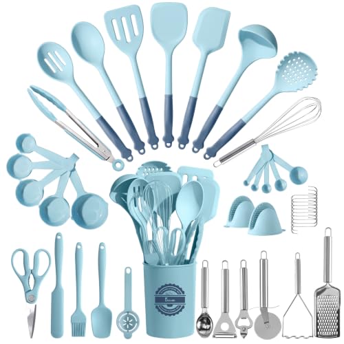 43Pcs Large Kitchen Utensils Set (Blue)