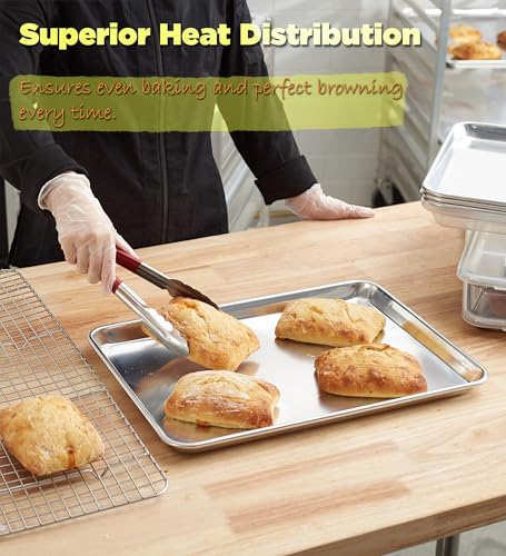 6-Pack 1/2 Size 18''x13'' Sheet Pan with Cover (18 x13 Inch (6-Pack Pan with Lid))