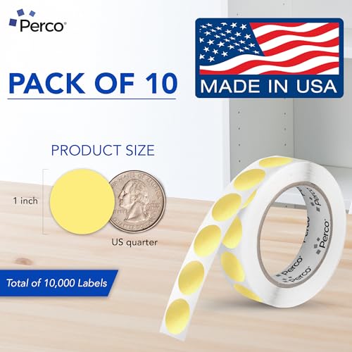Metallic Gold Perforated Round Circle Dot Sticker 1 (Metallic Gold / 1 Inch)