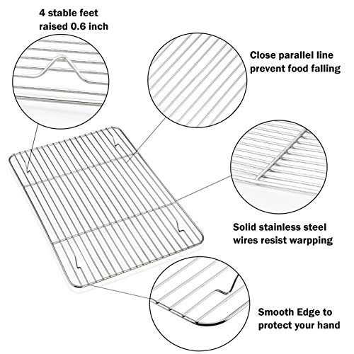 16 + 12.5 + 10.4 + 9 Inch Baking Sheet & Rack (Pans with Wire Racks)