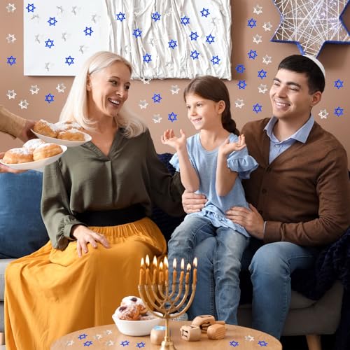 Star of David Glitter Confetti Hanukkah Party Table Decorations (Hanukkah)