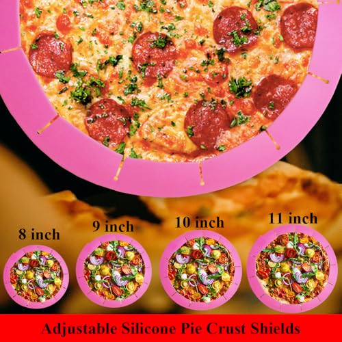 Adjustable Pie Crust Shield (Pink)