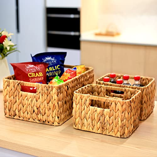 Water Hyacinth Storage Baskets (17 x 12.2 x 7.5 inches / Natural (Water Hyacinth))