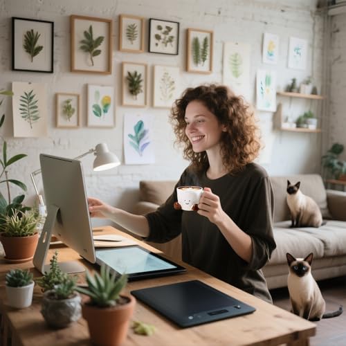 Cute Coffee Mug for Women (Coffee Brown)