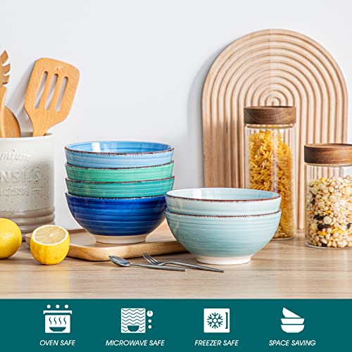 Bonita 27 Oz Cereal Bowls Set of 6 (Cool Color / 27 Oz)