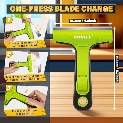 Razor Blade Scraper (10PCS Metal Blades / Green)
