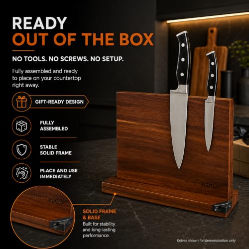 Magnetic Knife Block (12x10 w/ Sharpener)