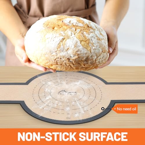 2 Pcs Silicone Bread Sling for Dutch Oven (2pcs: Grey Round)