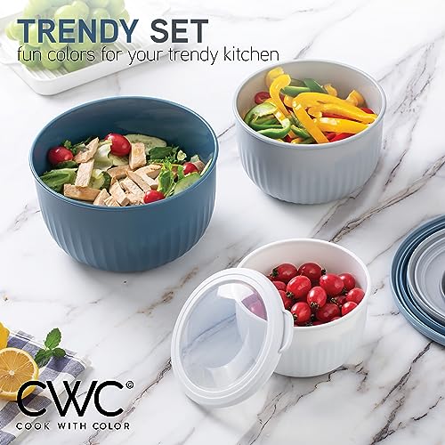 Prep Bowls with Lids (Blue/Grey / 12 Piece Set - Deep Bowls)