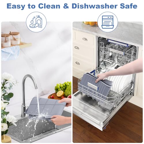 Silicone Dish Drying Mat with Drain Lip 23.6'' x 17.9'' Non (23.6'' x 17.9'')