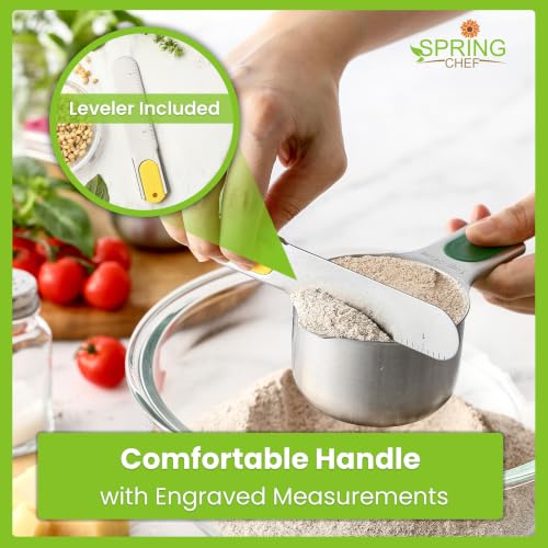 9 Magnetic Measuring Cups & Spoons Set w (Multicolor)