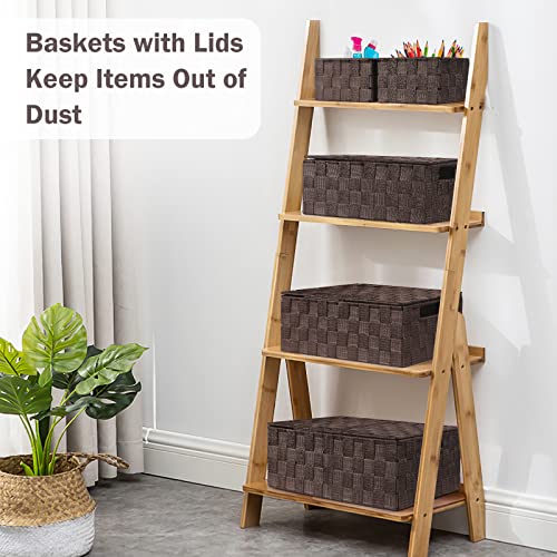 Storage Baskets with Lids (5 Count)