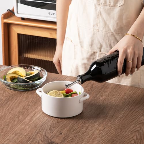 Sweejar Large Olive Oil Dispenser Bottle with Spout (Black / Patterned styles)