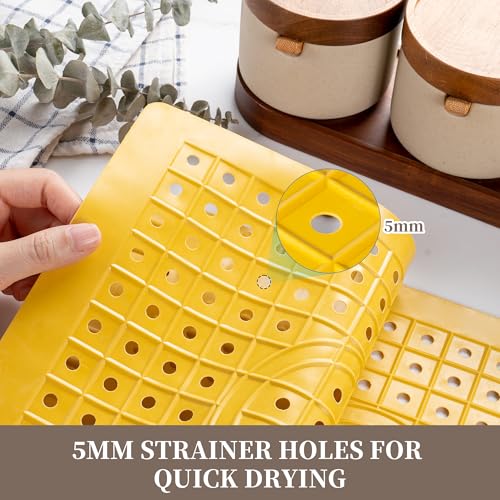 Kitchen Sink Mat (Yellow / Rectangle:12" x 10")