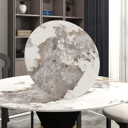 31.5" Lazy Susan for Table Top Tempered Glass Rotating Serving Tray for Dining Table