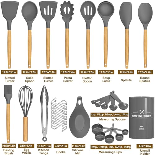 Kitchen Cooking Utensils Set (Gray)
