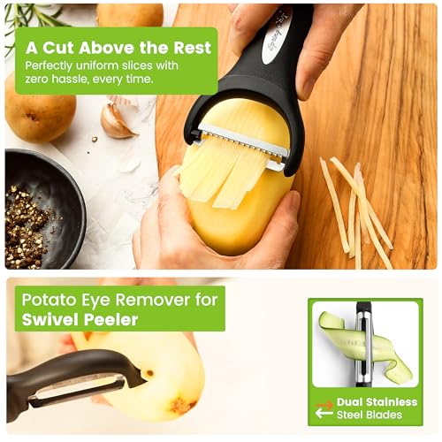 Swivel Potato Peeler & Julienne Vegetable Peeler w (2 Count)
