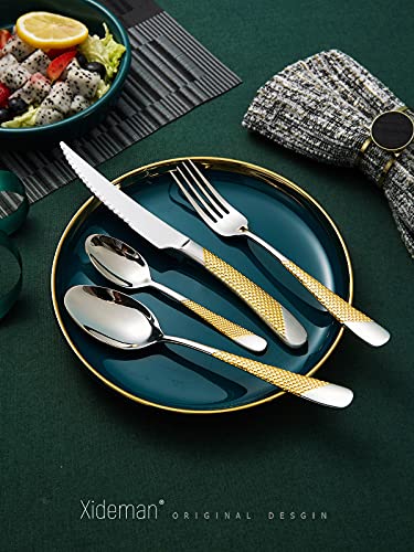 16 Pc Gold Silver Hammered 18 (Silver Gold)