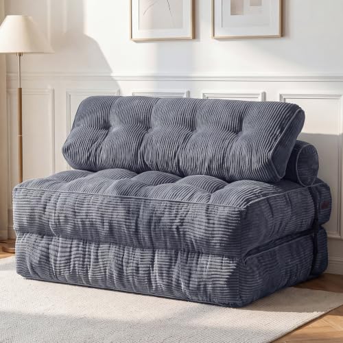 Folding Sofa Bed (Dark Grey / Full)