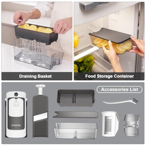 4th Gen Safe Mandoline Slicer For Kitchen (Deep Gray)