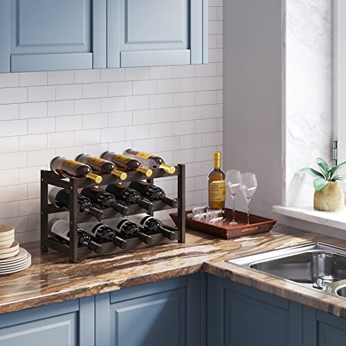 Bamboo Wine Rack Storage (3-tier-Mocha)