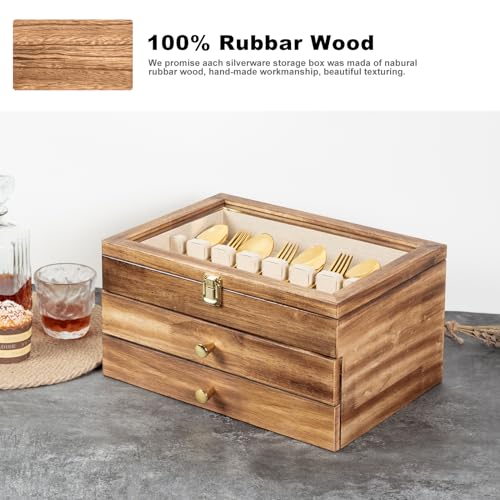 Silverware Box (3 Layer Carbonized Black)