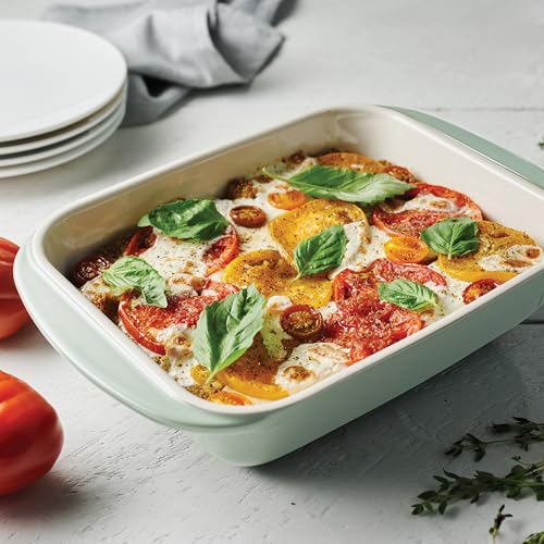 Mae 3 Pc Ceramic Porcelain Baking Pans Set (Mint)