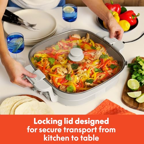 Fits Anywhere SAUTE XL Make & Take Skillet (14" x 14" / Oatmilk)