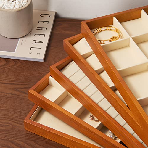 Wood 13 Grids Necklace (Creamy-white 13 grid necklace/pendant/bracelet tray)