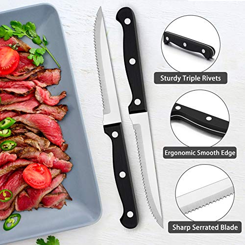 41 Piece Silverware Flatware Set for 6 (Scalloped Edge)