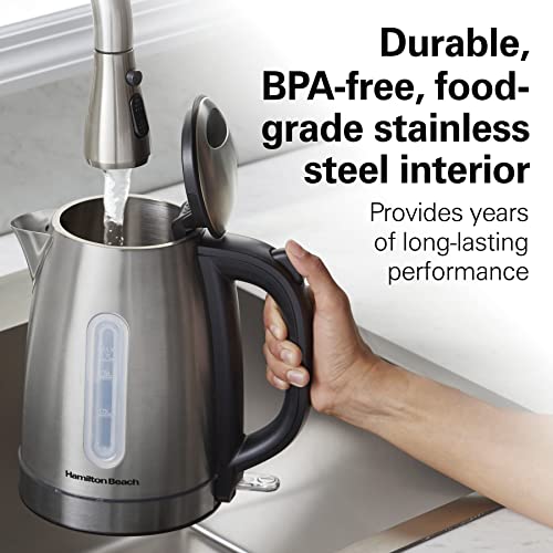 1.7 Liter Electric Tea Kettle (Stainless Steel with LED Light Ring / 1.8 Quarts)