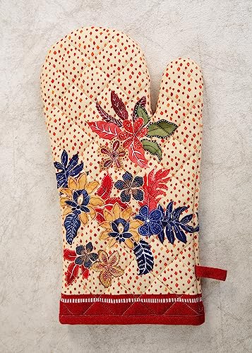 100% Cotton Oven Mitt & Pot Holder Set (064 - Kalahari / 7.5" x 13" & 8" x 8" (Oven Mitt & Pot Holder))