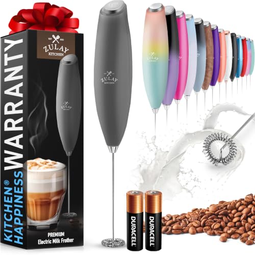 Zulay Powerful Milk Frother for Coffee with Upgraded Titanium Motor (Quantum Gray / OG Frother)