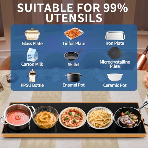 Warming Trays for Buffets Party (Black / Extra Long-47"x12")