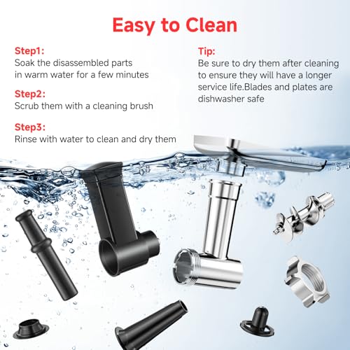 Multifunctional Digital Meat Grinder Electric 3000W Max (Stainless Steel)
