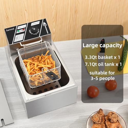 Electric Deep Fryer with Basket for Home Use (81)