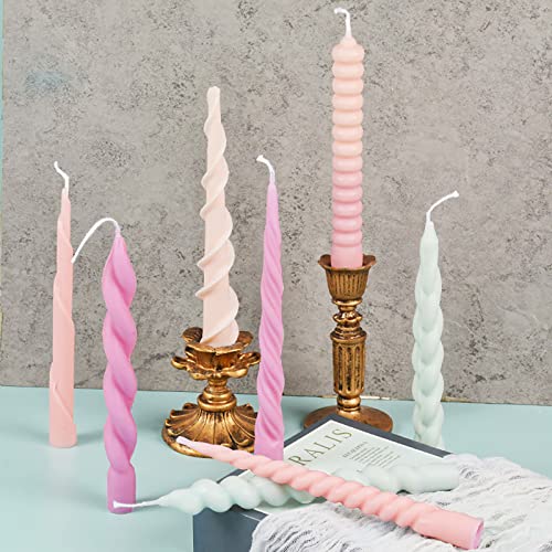 8 Piece Spiral Candle Molds (LZ-pillar-candle-pack)