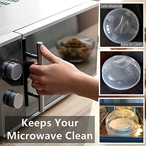 Microwave Splatter Cover for Food Large Microwave Plate Food Cover With Easy Grip Handle Anti (clear-1pcs)