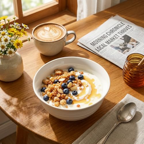 Serving Bowls Set of 2 (White / 60 Ounce)
