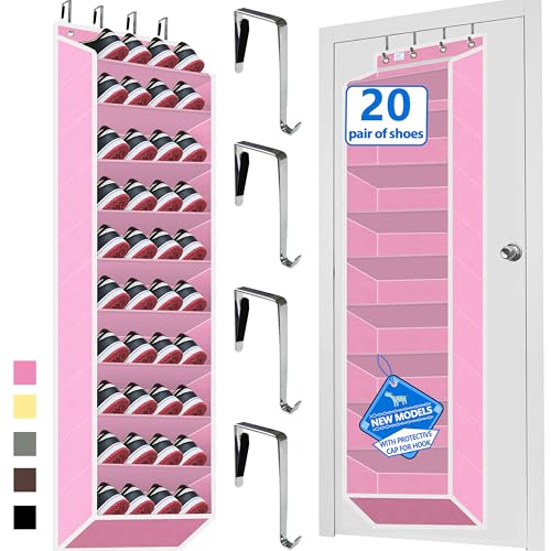 10 Tiers Shoe Organizer for Closet (Pink)