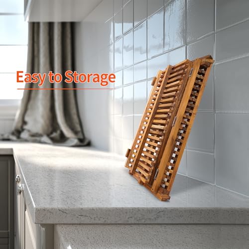 Large Teak Dish Drying Rack