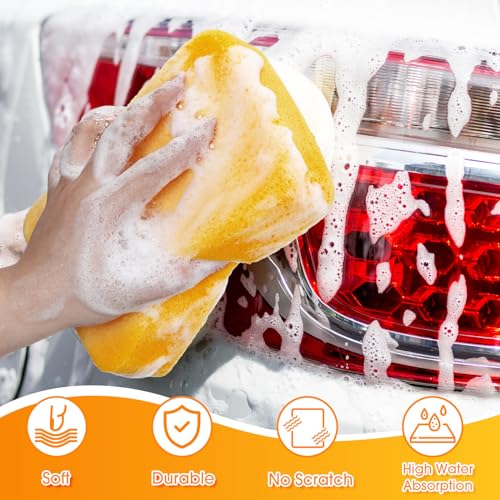 24 Pcs Large Sponges Bulk Car Cleaning Foam Commercial