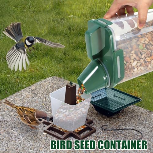 3 Lbs Pet Dog Food Storage Container for Bird Seed Rice Flour (Pine Green-3L)
