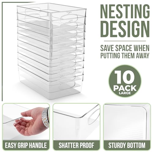 Fridge Organizers and Storage (Large / 10 Pack)