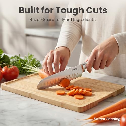 14 Piece Kitchen Knife Set with Block (Cream White)