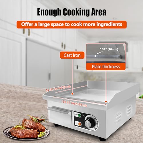 14" Commercial Electric Griddle (14'')